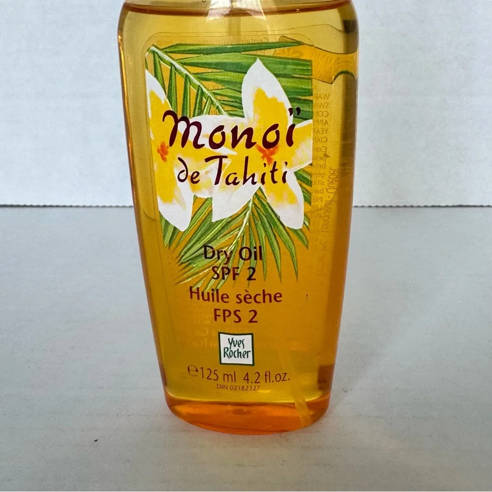 Yves Rocher Monoi de Tahiti Dry Oil SPF 2 Sunscreen 4.2oz France Summer Vacation - Picture 2 of 6